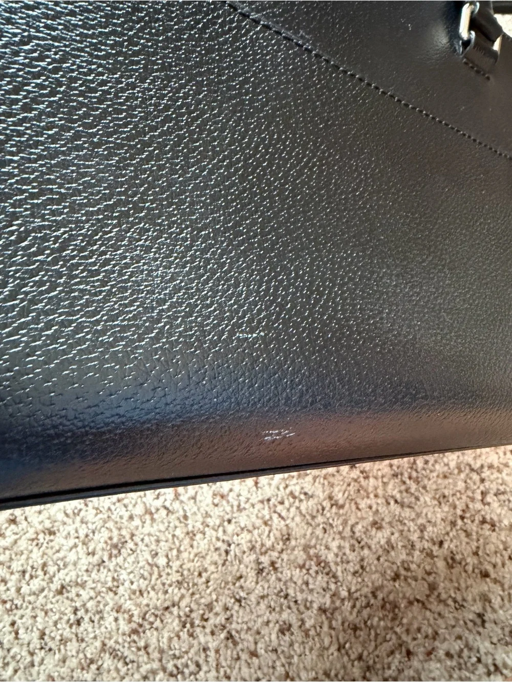 kate spade Black Pebbled Leather Satchel with Top Handles